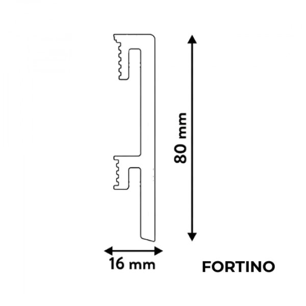 Listwa przypodłogowa Arbiton FORTINO - czarna