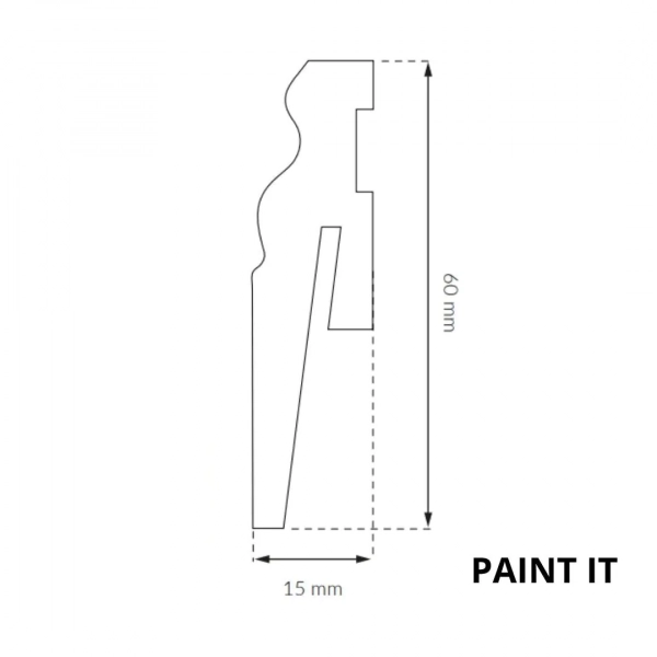 Listwa przypodłogowa MDF Arbiton PAINT IT - biały MP0601
