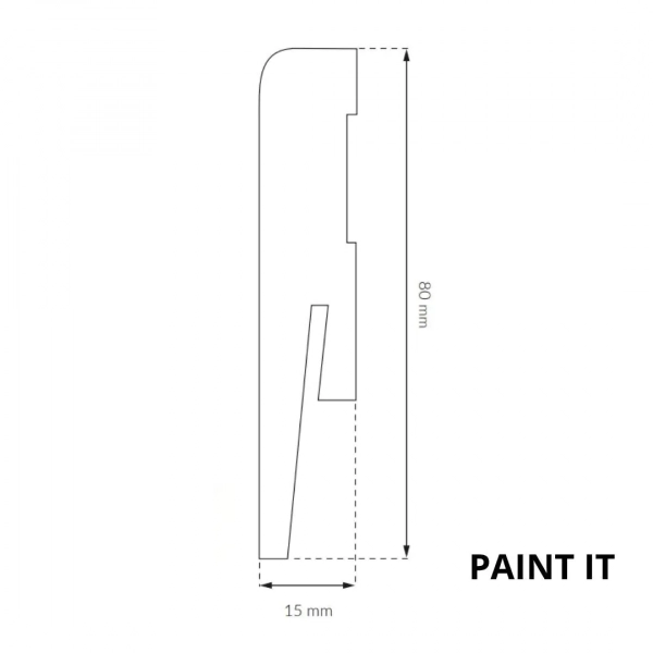 Listwa przypodłogowa MDF Arbiton PAINT IT - biały MP0801