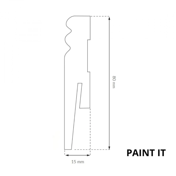 Listwa przypodłogowa MDF Arbiton PAINT IT - biały MP0802