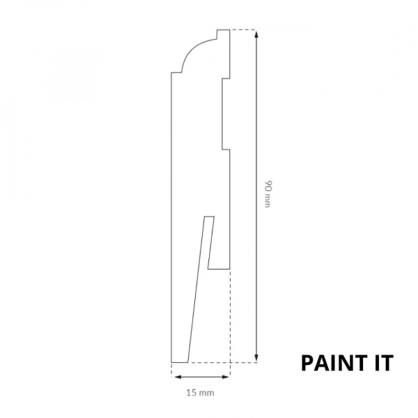 Listwa przypodłogowa MDF Arbiton PAINT IT - biały MP0901