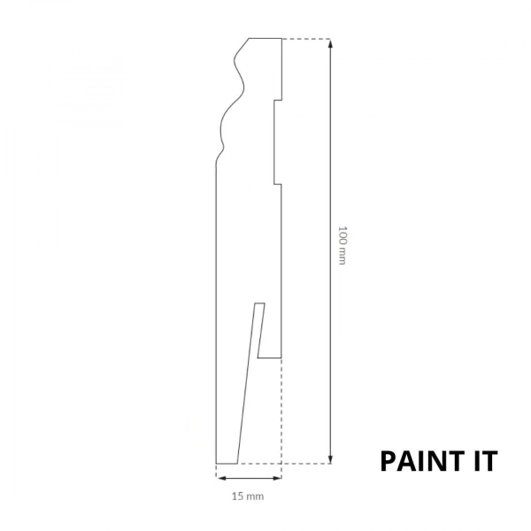 Listwa przypodłogowa MDF Arbiton PAINT IT - biały MP1003