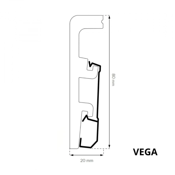 Listwa przypodłogowa Arbiton VEGA - biały P0810