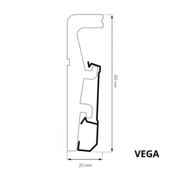 Listwa przypodłogowa Arbiton VEGA - biały P0811
