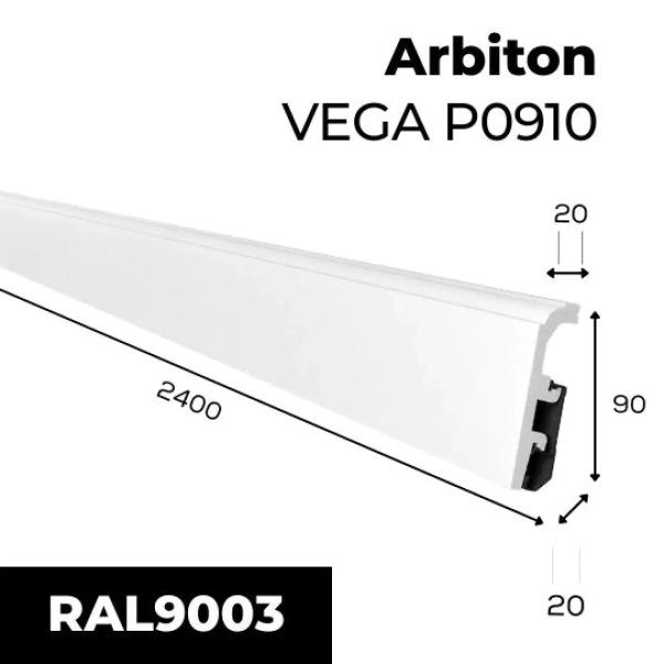 Listwa przypodłogowa Arbiton VEGA - biały P0910