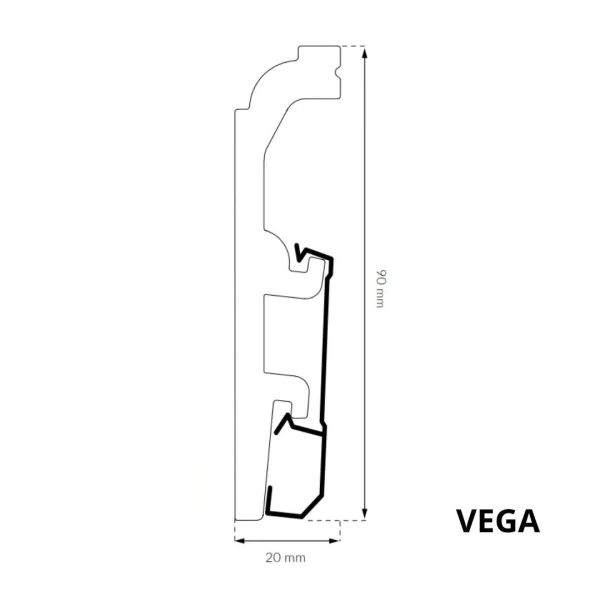 Listwa przypodłogowa Arbiton VEGA - biały P0910