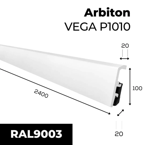 Listwa przypodłogowa Arbiton VEGA - biały P1010