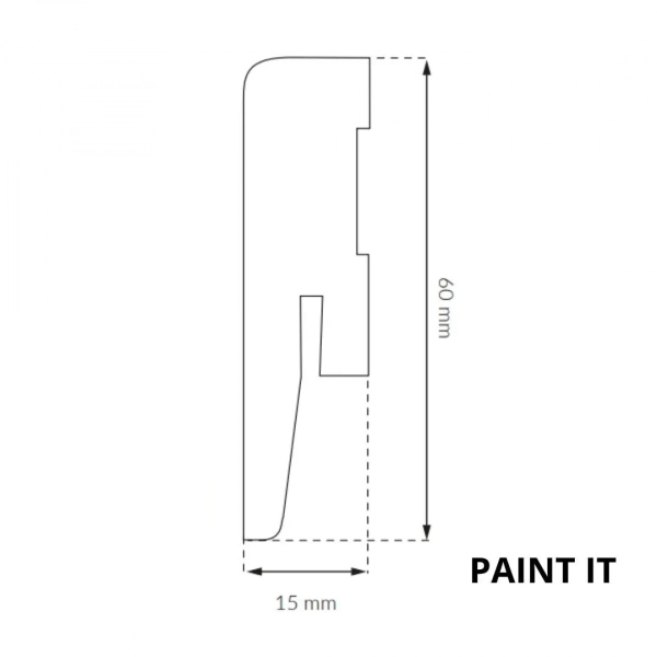 Listwa przypodłogowa MDF Arbiton PAINT IT - biały MP0602