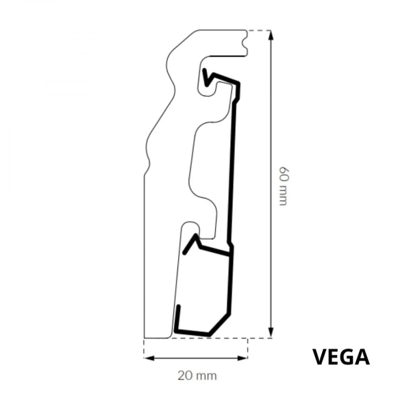Listwa przypodłogowa Arbiton VEGA - biały P0620