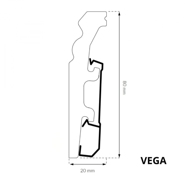 Listwa przypodłogowa Arbiton VEGA - biały P0830