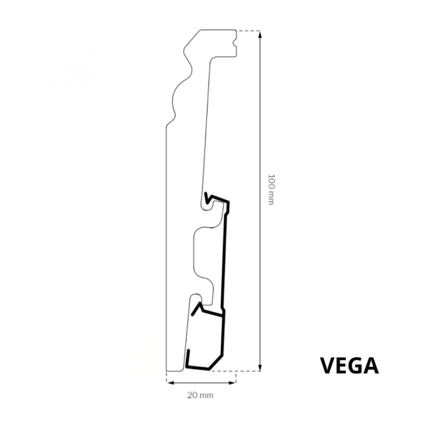 Listwa przypodłogowa Arbiton VEGA - biały P1030