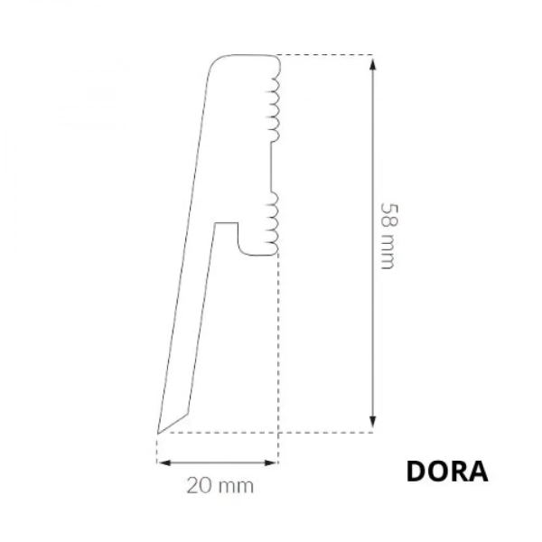 Listwa przypodłogowa Arbiton DORA - biały D0610
