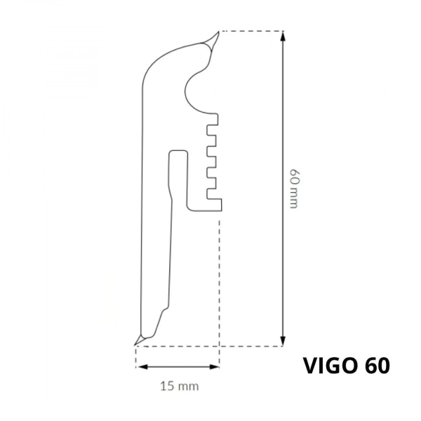 Listwa przypodłogowa PCV Arbiton VIGO 60 - Dąb Scandinavian 102
