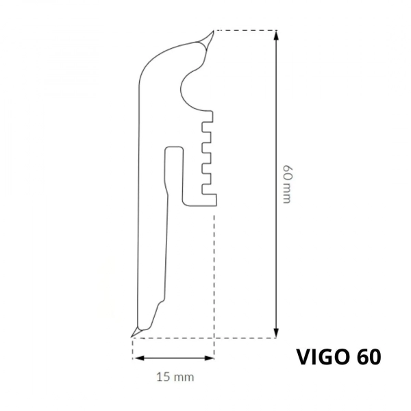 Listwa przypodłogowa PCV Arbiton VIGO 60 - Dąb Georgetown 147