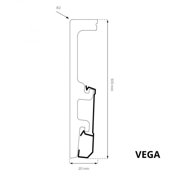 Listwa przypodłogowa Arbiton VEGA - biały P1040