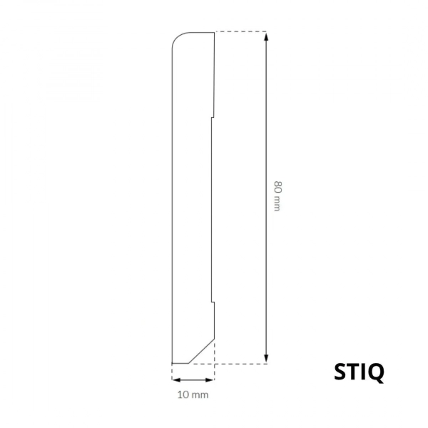 Listwa przypodłogowa Arbiton STIQ - biały S810
