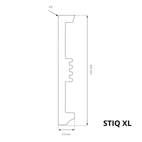 Listwa przypodłogowa Arbiton STIQ XL - biały ST110