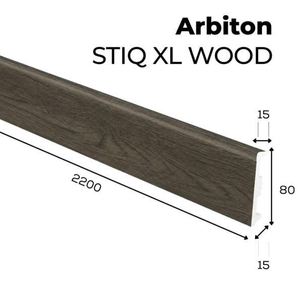 Listwa przypodłogowa Arbiton STIQ XL WOOD - Dąb Aveiro 120