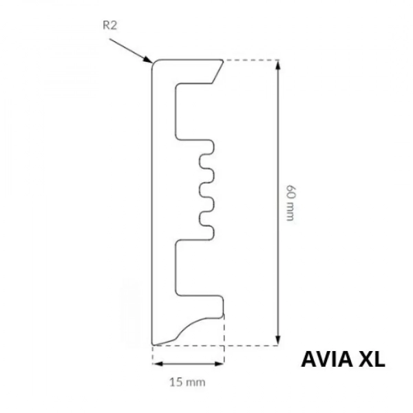 Listwa przypodłogowa Arbiton AVIA XL - biały ATX610