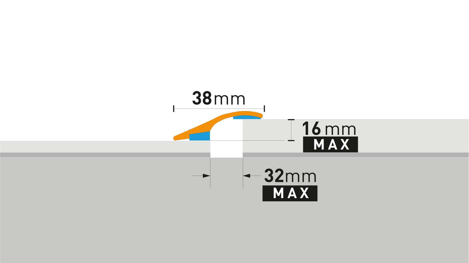 Listwa progowa Arbiton PRO 38 - szczotkowane srebro B1 - 38 mm x 93 cm - listwa panel-płytka/różnica poziomów