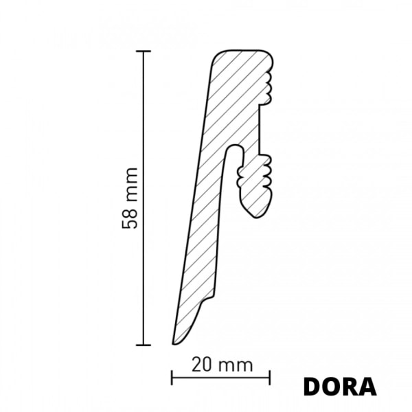 Listwa przypodłogowa Arbiton DORA - biały D0610