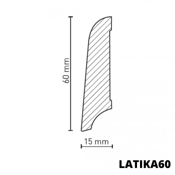 Arbiton Latika - listwa przypodłogowa - Biały L0610