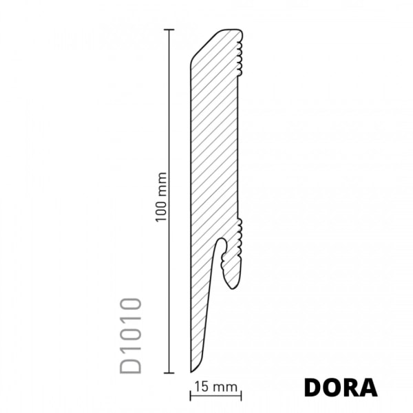 Arbiton Dora - listwa przypodłogowa - Biały D1010