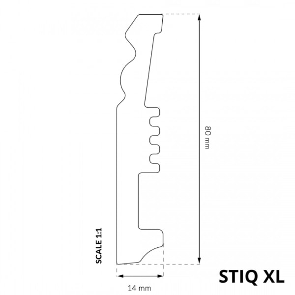 Arbiton Stiq XL - listwa przypodłogowa - Biały ST820