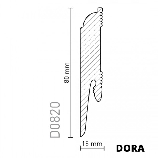 Arbiton Dora - listwa przypodłogowa - Biały D0820