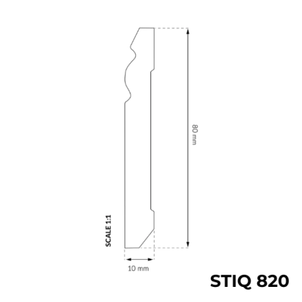 Arbiton Stiq - listwa przypodłogowa - Biały S820