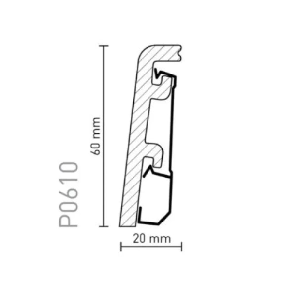 Listwa przypodłogowa Arbiton VEGA - biały P0610