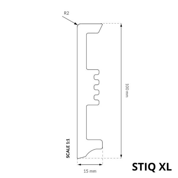 Arbiton Stiq XL - listwa przypodłogowa - Biały ST110