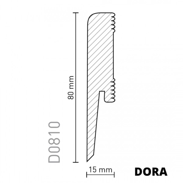 Listwa przypodłogowa Arbiton DORA - biały D0810