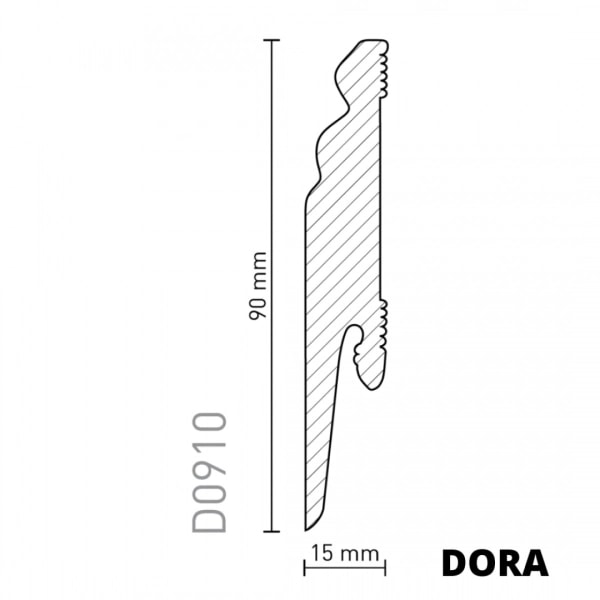 Listwa przypodłogowa Arbiton DORA - biały D0910