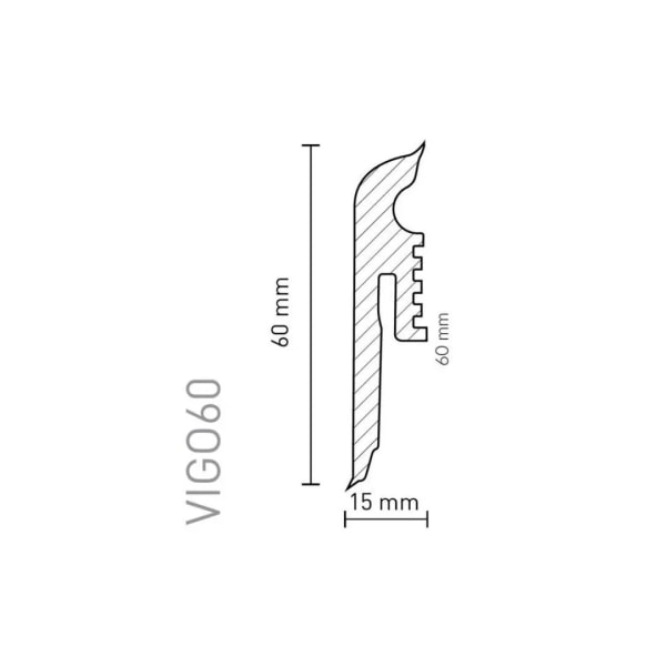 Listwa przypodłogowa PCV Arbiton VIGO 60 - antracyt 04