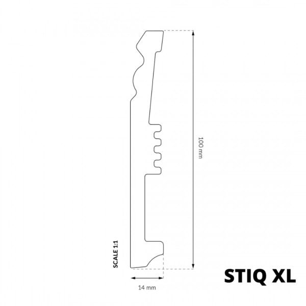 Arbiton Stiq XL - listwa przypodłogowa - Biały ST120