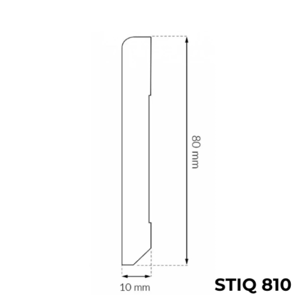 Arbiton Stiq - listwa przypodłogowa - Biały S810