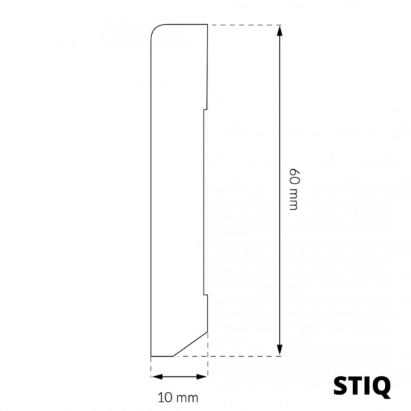 Arbiton Stiq S611 - listwa przypodłogowa - Biała