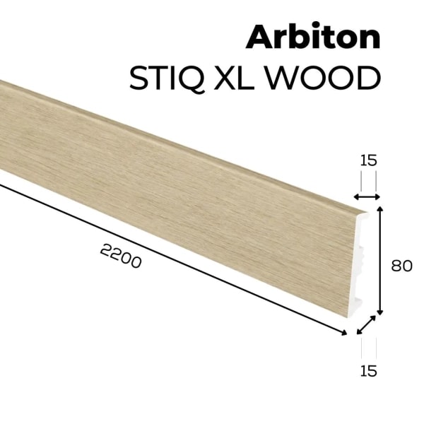 Listwa przypodłogowa Arbiton STIQ XL WOOD - Dąb Ankara 127