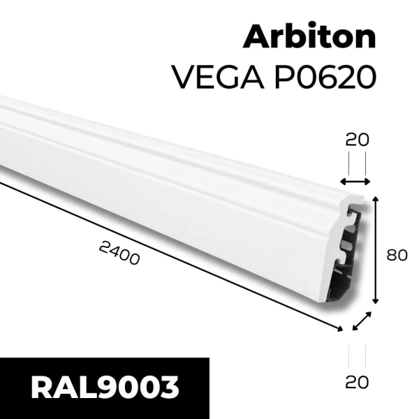 Listwa przypodłogowa Arbiton VEGA - biały P0620