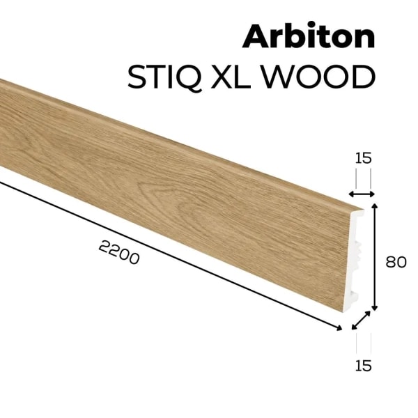 Listwa przypodłogowa Arbiton STIQ XL WOOD - Dąb Algarve 125