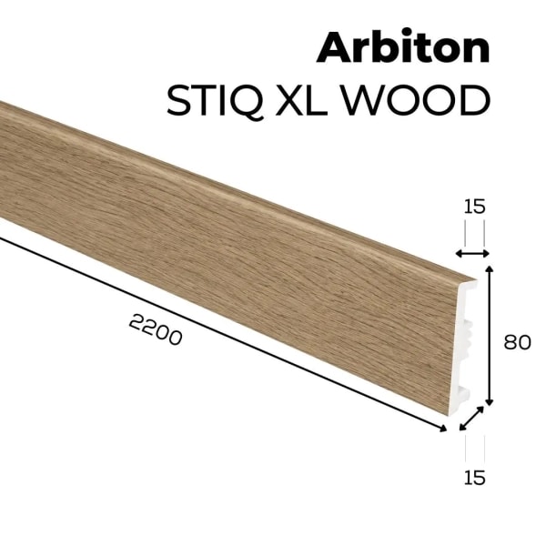 Listwa przypodłogowa Arbiton STIQ XL WOOD - Dąb Bazylea 131