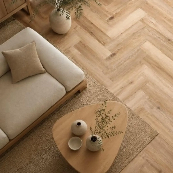 Panele winylowe jodełka TopBoden DRYBACK HERRINGBONE - Dąb English - panele podłogowe klejone