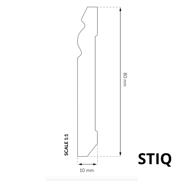 Number 1 of Listwa przypodłogowa Arbiton STIQ - biały S820