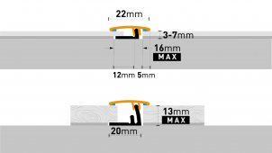 Number 2 of Listwa progowa Arbiton PRODUO 22 - szczotkowany tytan B3 - 22 mm x 93 cm - listwa dylatacyjna