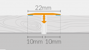 Number 3 of Listwa progowa Arbiton PRO-T - szczotkowany tytan B3 - 22 mm x 93 cm - listwa dylatacyjna