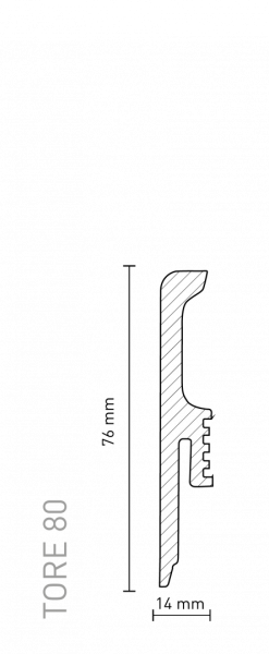 Listwa przypodłogowa PCV Arbiton TORE Monocolor - biały 1